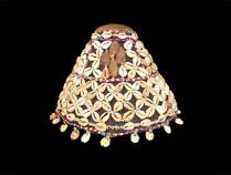 Kuba Hat with Copper Embellishment MW58 -  D.R. Congo - Sold 5